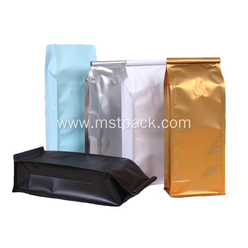 Flat Bottom Coffee Bags with Hidden Zipper